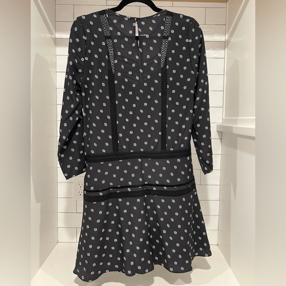 Veronica Beard Jasmine Silk Boho Dress. Lace and Macrame insets. EUC! - Picture 15 of 16